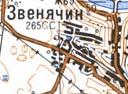 Топографическая карта Звенячина