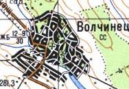 Topographic map of Vovchynets