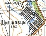 Топографічна карта Шишківців