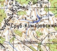 Топографическая карта Зруба-Комаровского