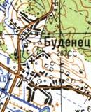 Topographic map of Budenets