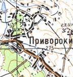 Topographic map of Pryvoroky