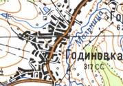 Topographic map of Godynivka