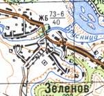 Топографическая карта Зеленова