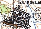 Топографічна карта Балківців