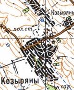 Топографічна карта Козирянів