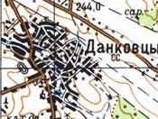 Топографічна карта Данківців