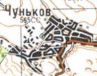 Topographic map of Chunkiv