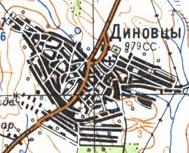 Topographic map of Dynivtsi
