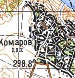 Топографическая карта Комарова