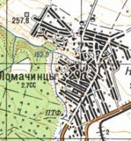 Топографічна карта Ломачинців