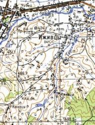 Topographic map of Yizhivtsi