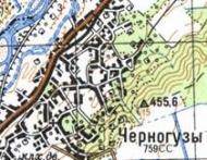 Topographic map of Chornoguzy