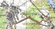 Топографическая карта Новоднестровска