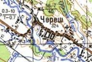 Топографическая карта Череша