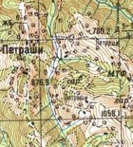 Topographic map of Petrashi