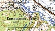 Топографічна карта Комарівців