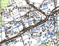 Топографічна карта Лукавців