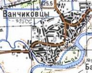 Топографічна карта Ванчиківців