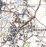 Topographic map of Molodiya