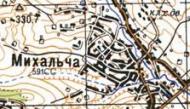 Topographic map of Mykhalcha