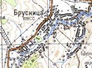 Topographic map of Brusnytsya