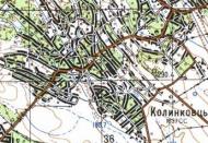 Topographic map of Kolinkivtsi