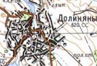 Топографічна карта Долинянів