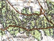 Топографічна карта Малинців