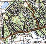 Topographic map of Vladychna