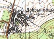 Топографічна карта Добринівців