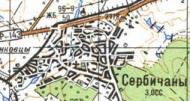 Топографічна карта Сербичанів