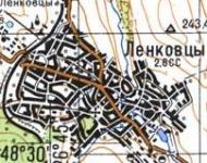 Топографічна карта Ленківців