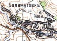 Topographic map of Balamutivka