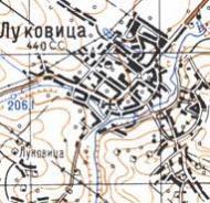Topographic map of Lukovytsya