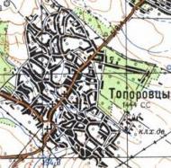 Топографічна карта Топорівців