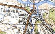Топографическая карта Глиницы