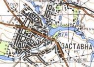 Topographic map of Zastavna