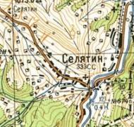 Топографическая карта Селятина