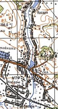 Топографічна карта Косарих