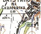 Топографическая карта Скалеватки
