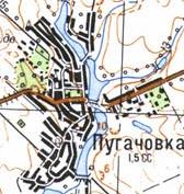 Topographic map of Pugachivka