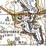 Топографическая карта Богачевки