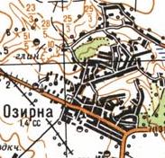 Топографическая карта Озирны
