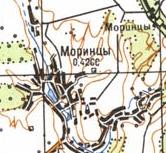 Topographic map of Moryntsi