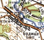 Топографічна карта Будищого