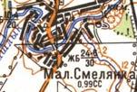 Топографическая карта Малой Смелянки
