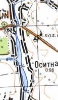 Topographic map of Ositna