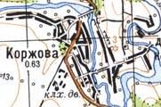 Топографічна карта Коржової