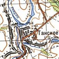 Topographic map of Tanske